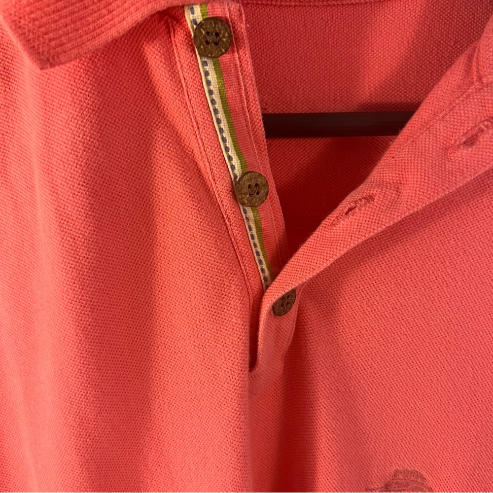 Tommy Bahama Polo Shirt Relax Island Modern Fit Mens Size L Pink Golf Casual - Picture 4 of 5